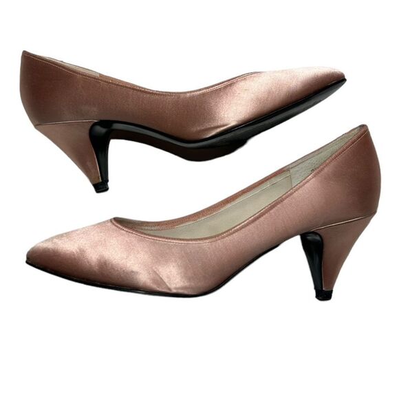 1980’s Vintage Life Stride Light Pink Heels Cute Almond Closed Toe Heels Barbie - Picture 8 of 14